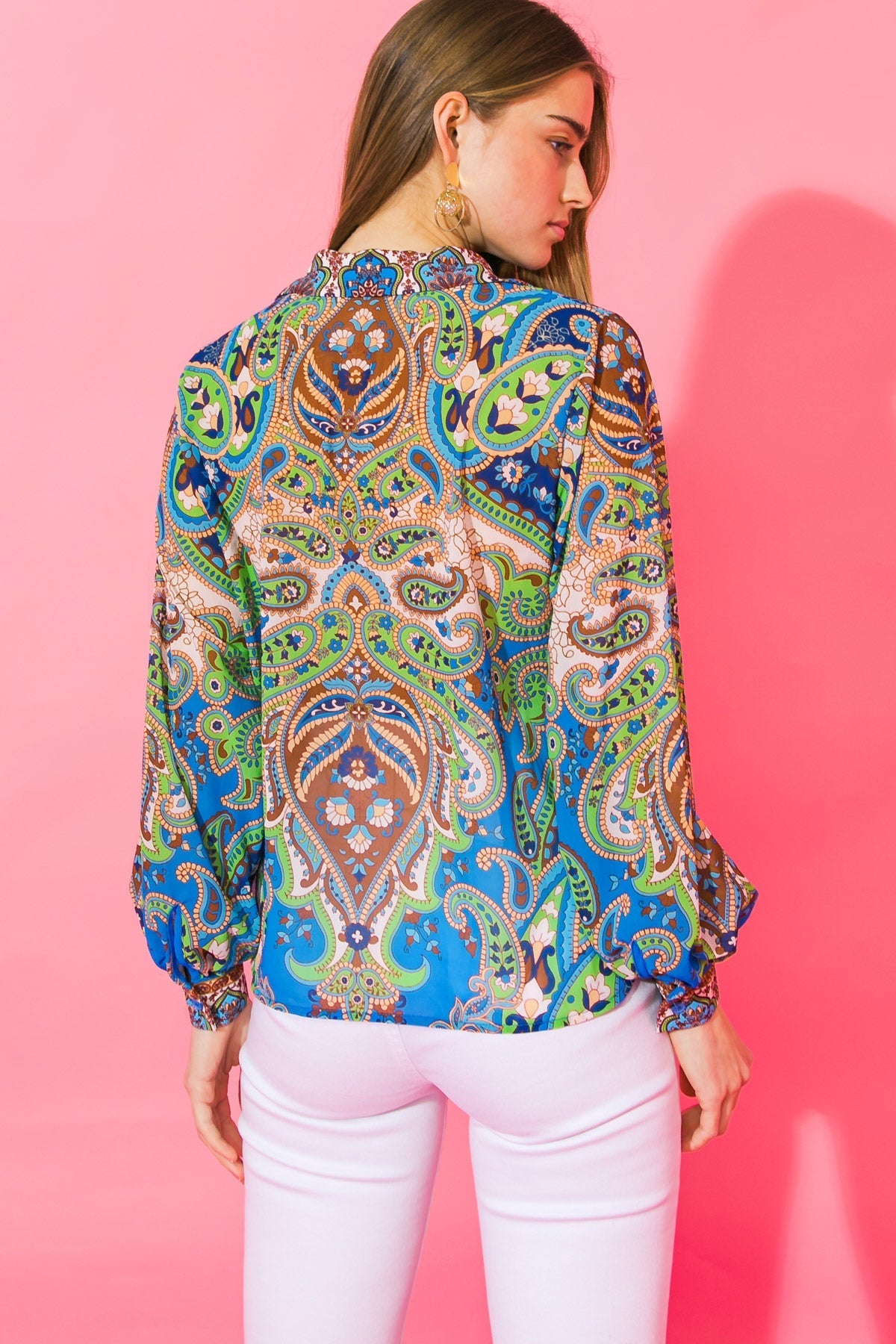 IN A GOOD PLACE WOVEN TOP Flying Tomato