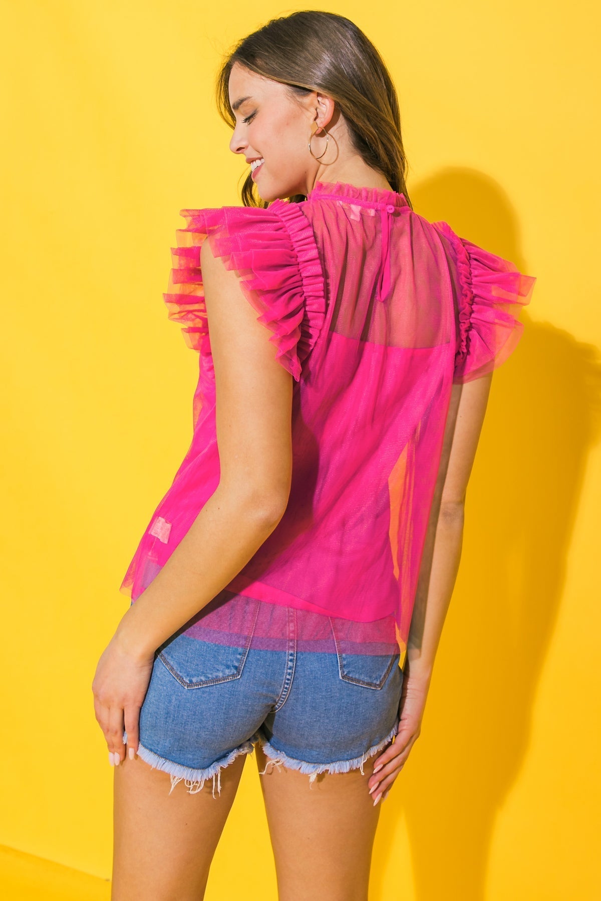 YOU'RE ON MY MIND TULLE TOP Flying Tomato