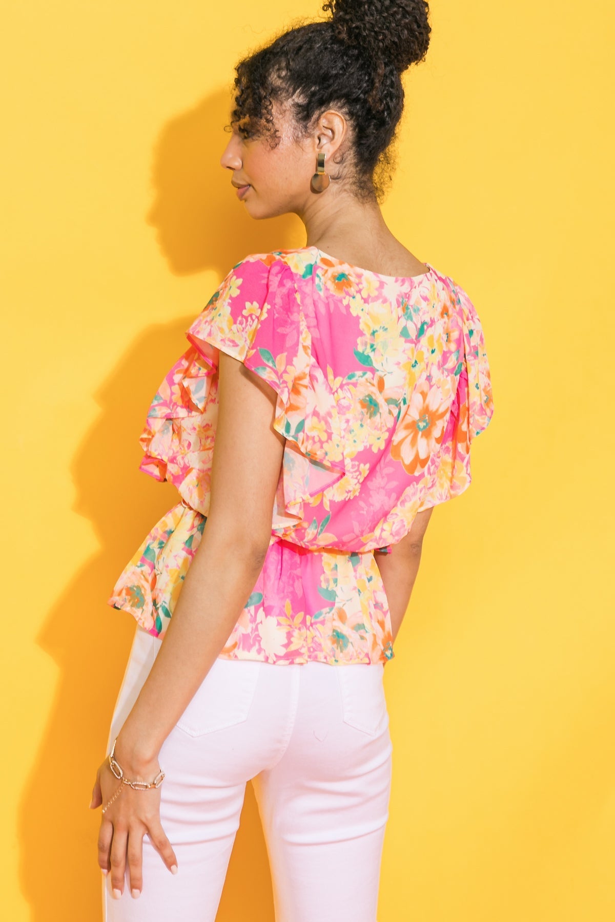 FADED VIEW WOVEN TOP Flying Tomato