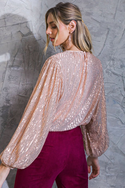 SPARKLING MEMORIES SEQUIN TOP