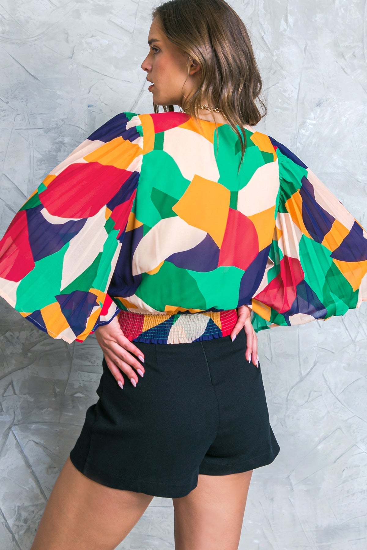 LOOKING MY BEST WOVEN TOP Flying Tomato