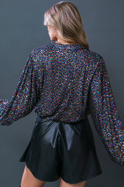 FREEDOM CALLS SEQUIN TOP