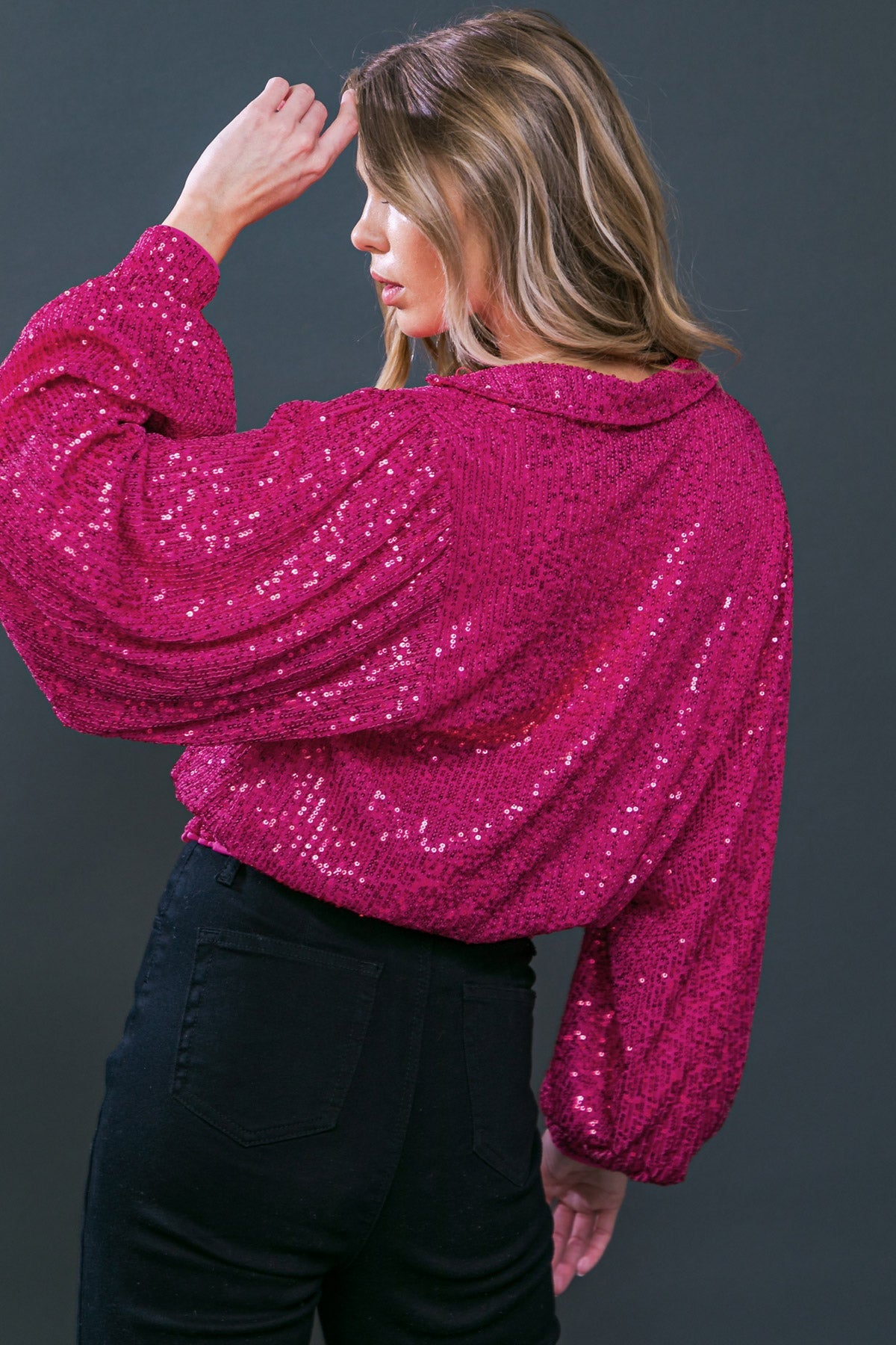 FREEDOM CALLS SEQUIN TOP