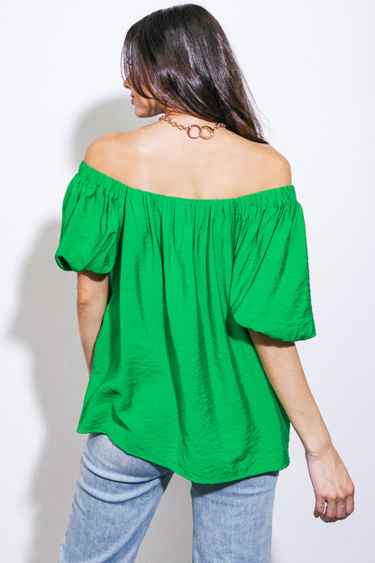 CALL TO ACTION WOVEN TOP