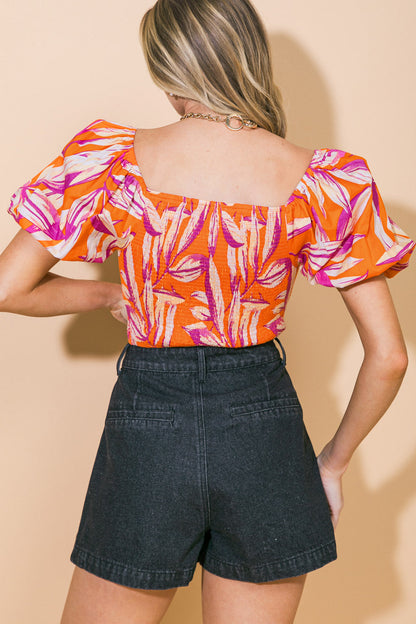 A WORLD OF GOOD WOVEN CROP TOP