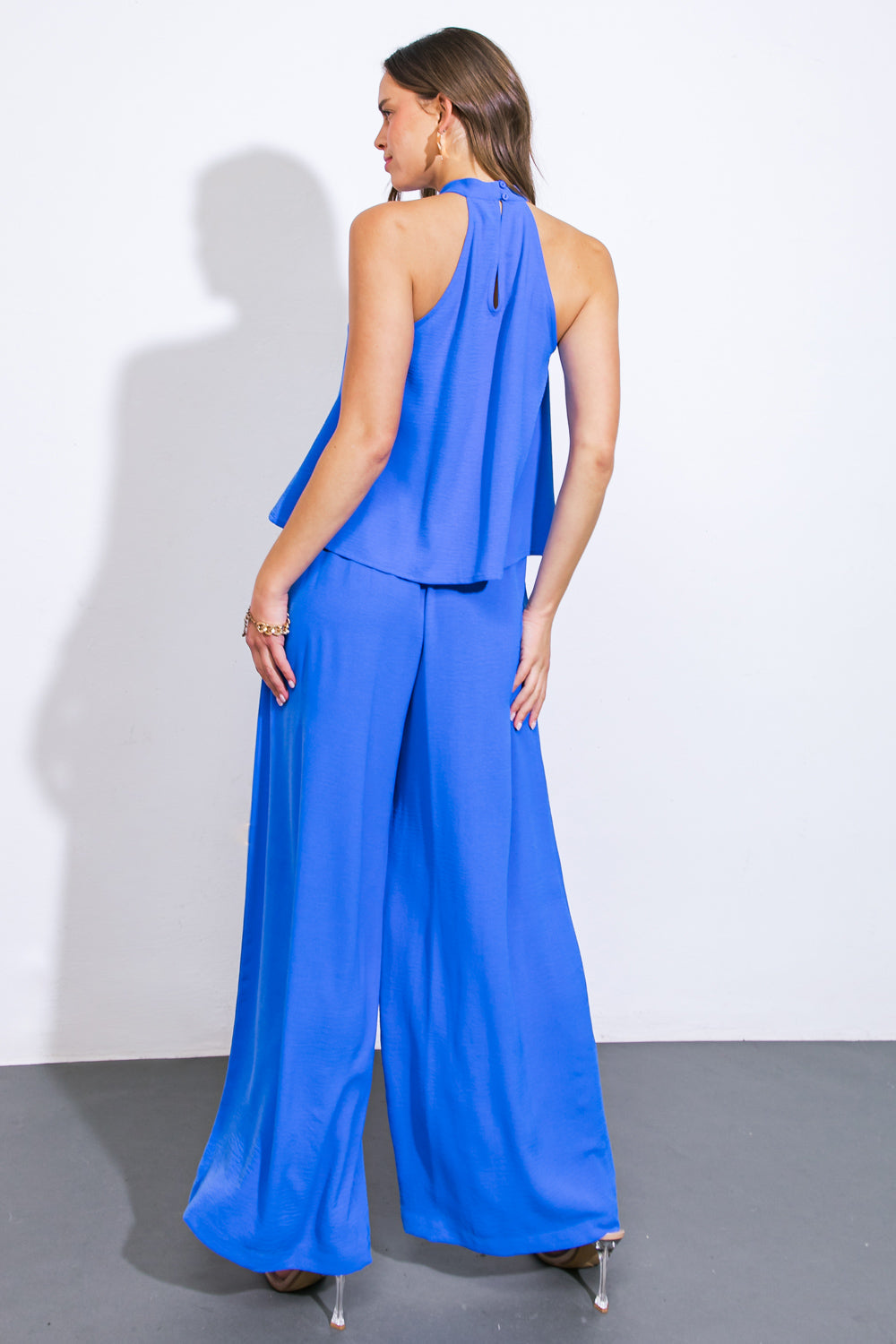 ALWAYS BE AROUND WOVEN TOP AND PANT SET Flying Tomato