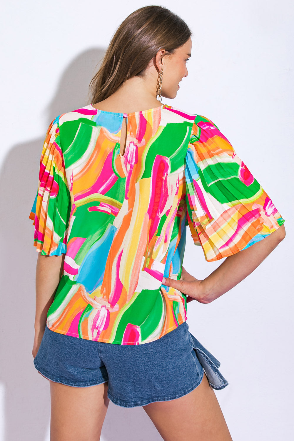 MEET AT THE RETREAT WOVEN TOP Flying Tomato