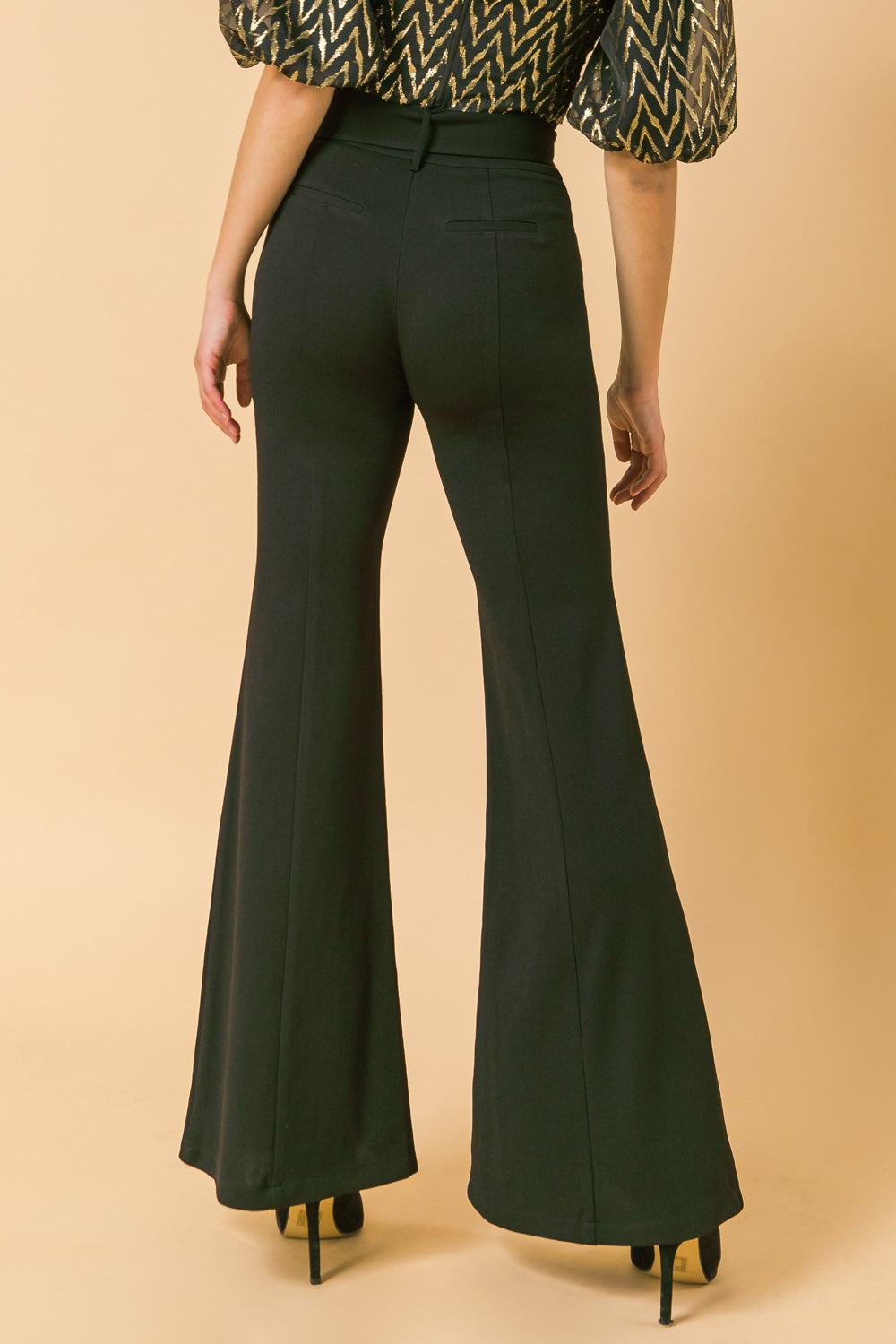 COUNTDOWN THE HOURS WOVEN FLARED PANTS Flying Tomato