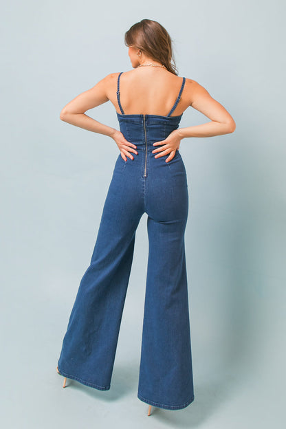 MAKING MAGIC DENIM JUMPSUIT