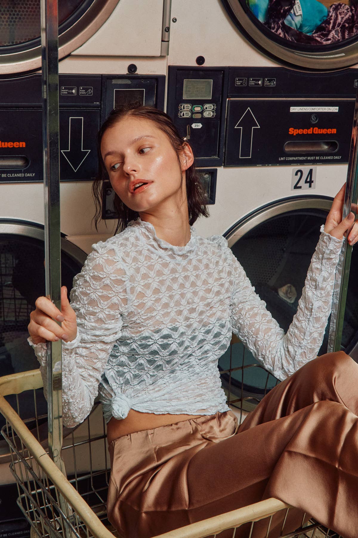 See Through Textured Lace Top For Elegant Romantic Style Fitkitty Culture Athleisure Wear, Yoga Wear & Women's Clothing