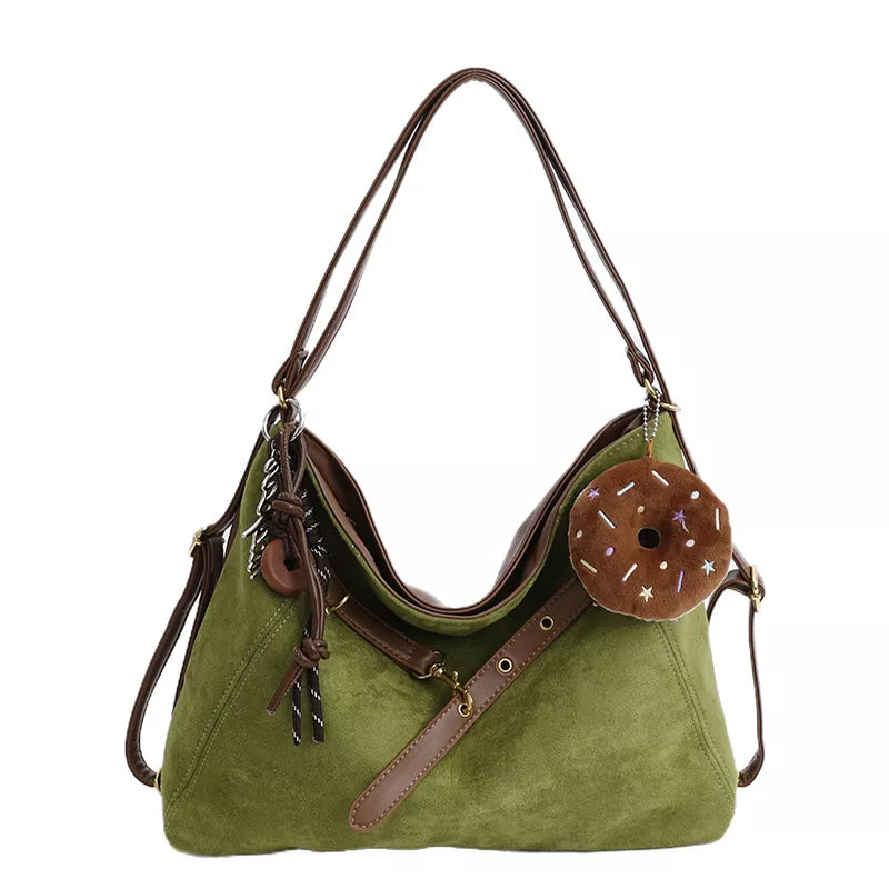 Adjustable Strap Handbag with Charm Simply Love