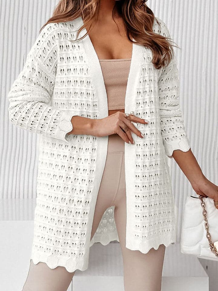 Long Sleeve Openwork Cardigan.