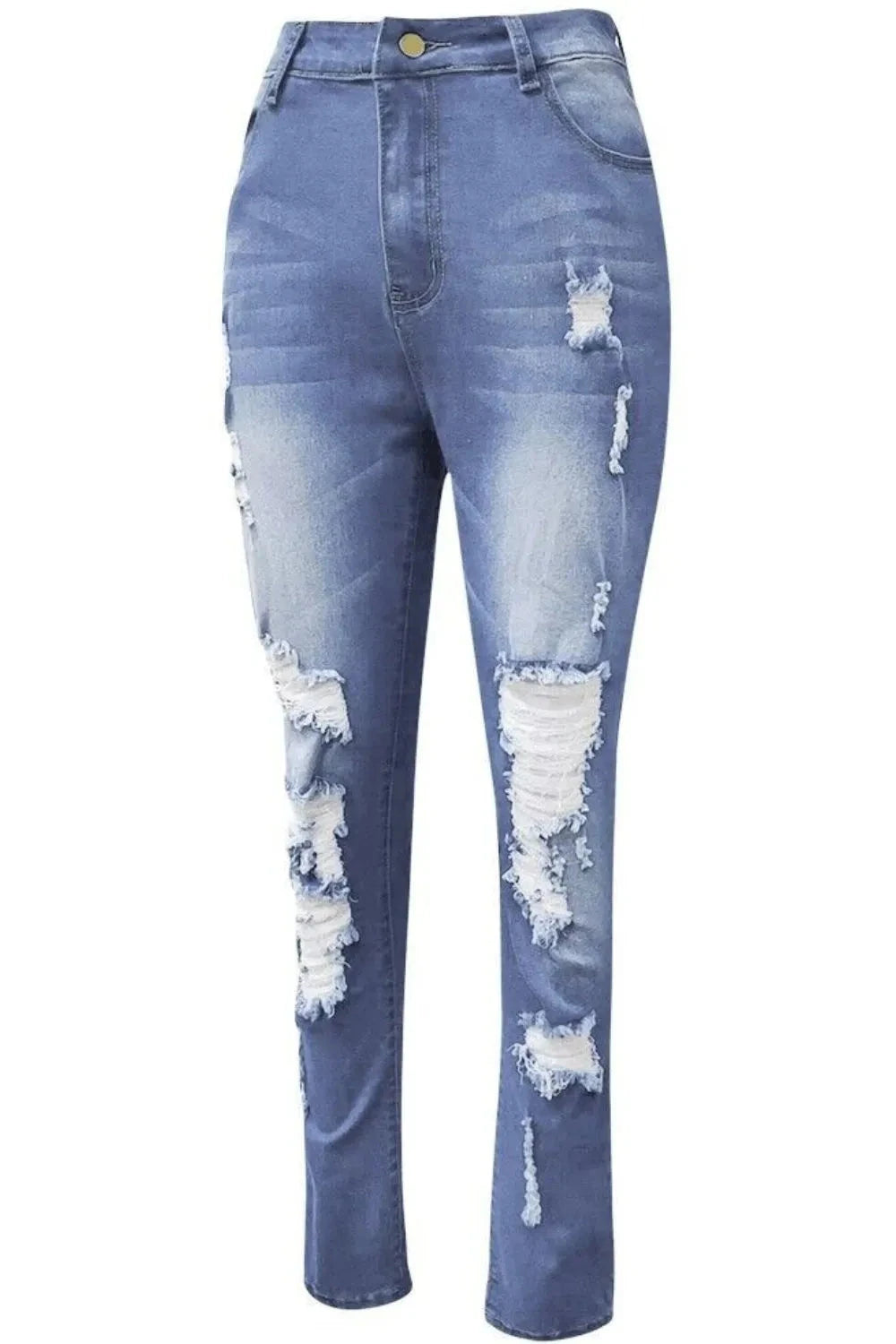 Full Size Distressed Skinny Jeans Plus Size Coco’s Tee Boutique