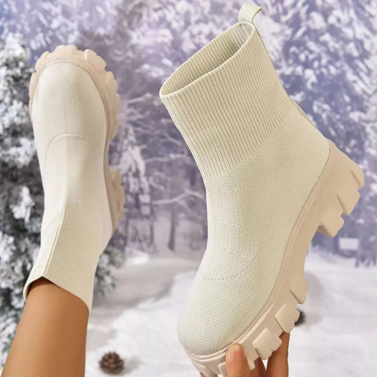 Round Toe Block Heels Boots Simply Love