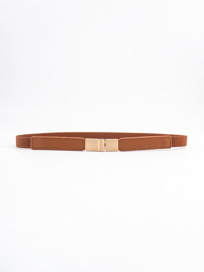 PU Elastic Skinny Belt.