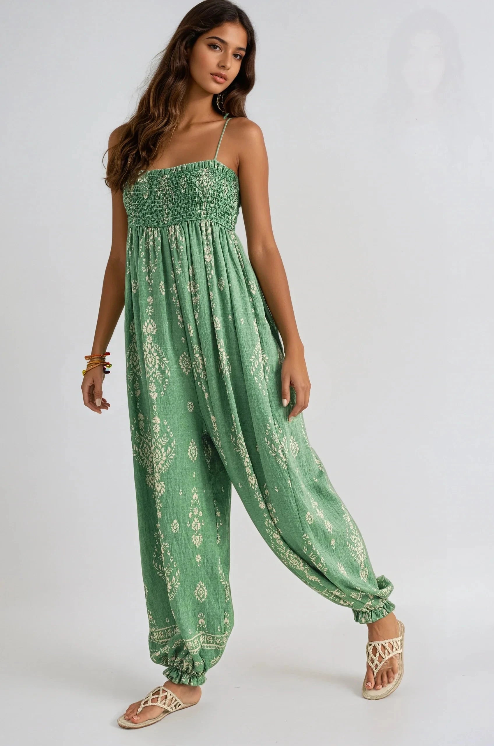 Wildflower Dreams Balloon Jumpsuit Boho Summer Style Fitkitty Culture Athleisure Wear, Yoga Wear & Women's Clothing