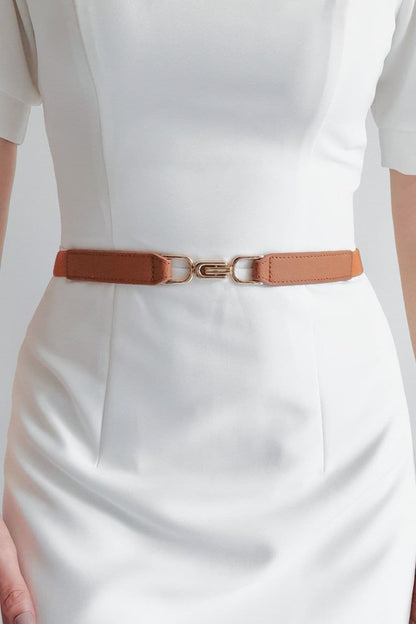 Alloy Buckle Elastic Belt.