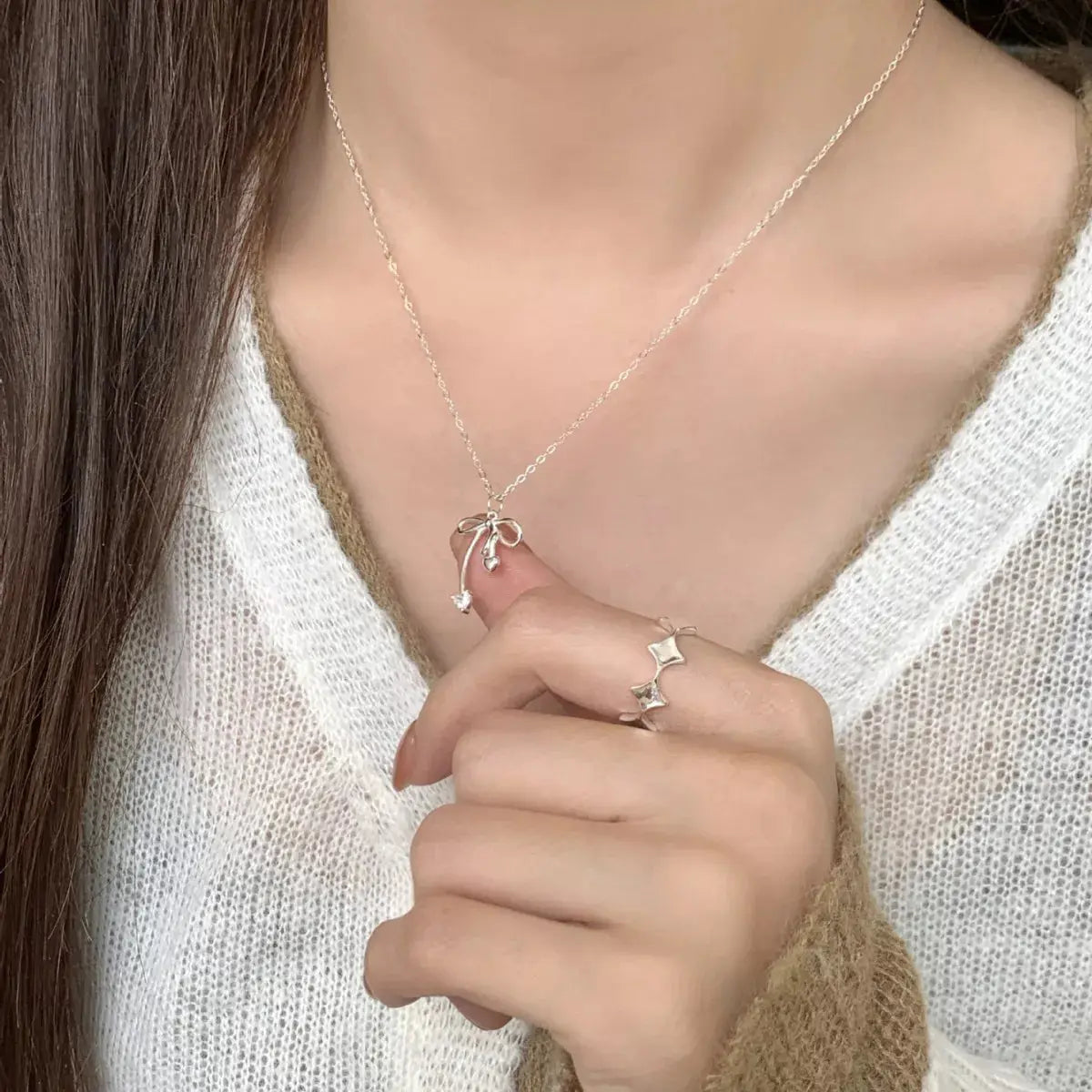 Bowknot Pendant Necklace Simply Love