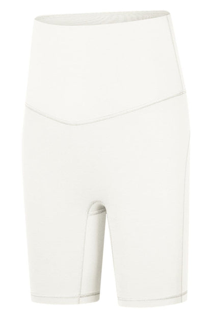 Seamless High-Rise Wide Waistband Biker Shorts.