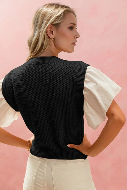 Double Take: Ruffled Sweater, Short Sleeve