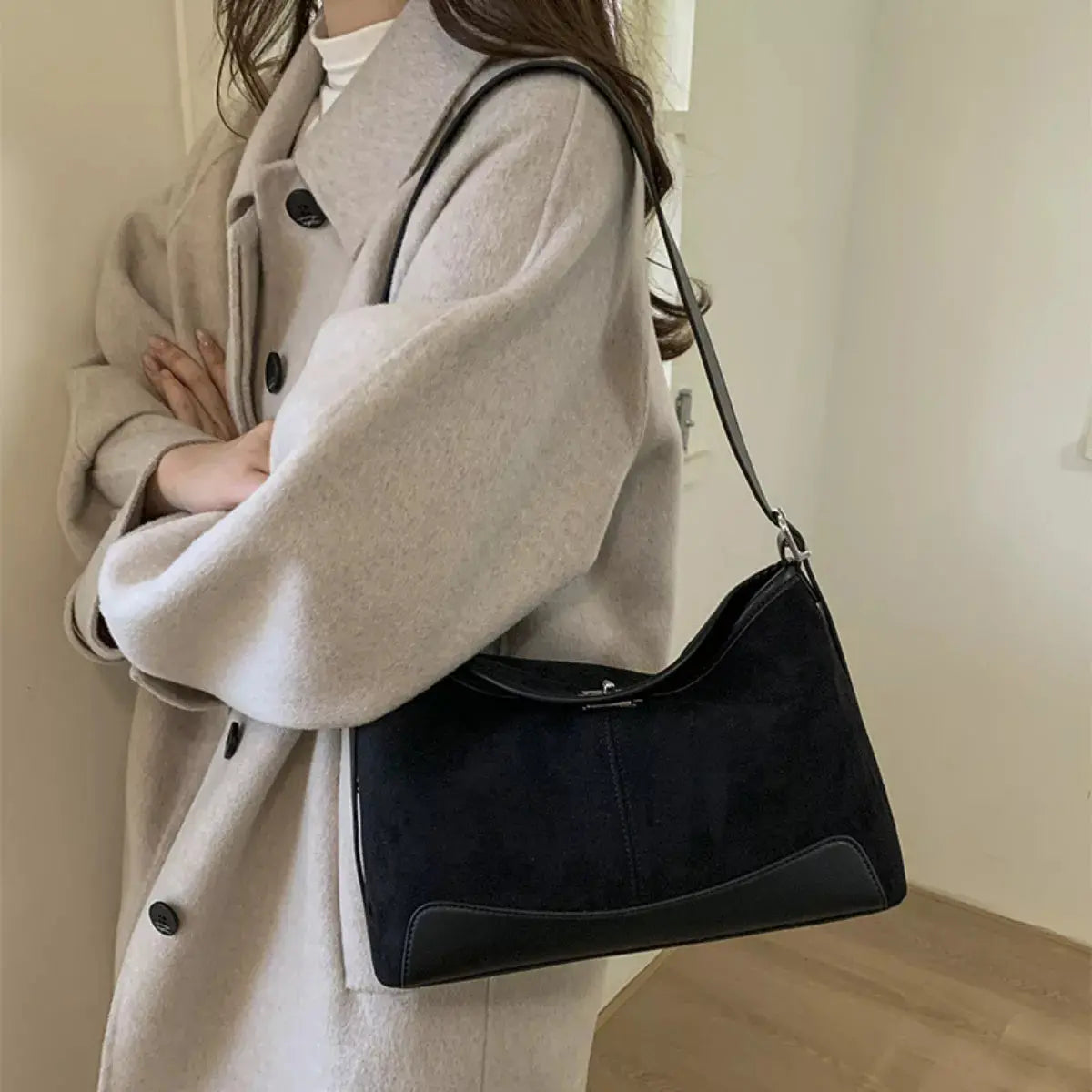 Suede Crossbody Bag with Adjustable Strap Simply Love