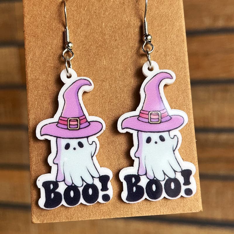 Spooktacular Halloween Acrylic Dangle Earrings