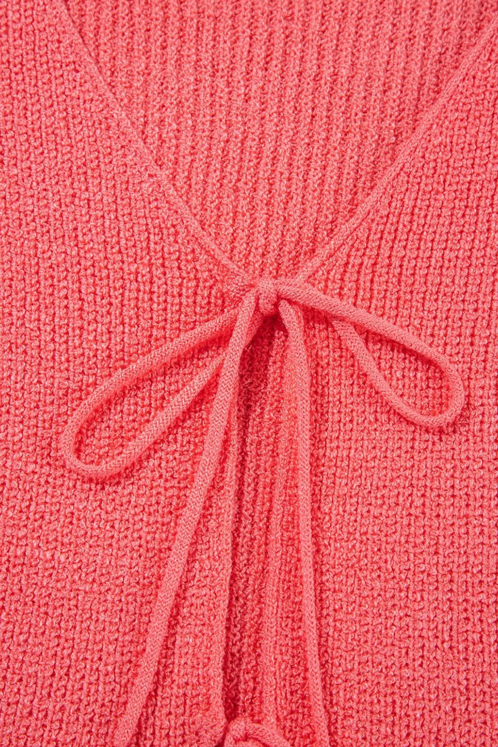 Double Tie V Neck Sweater Vest