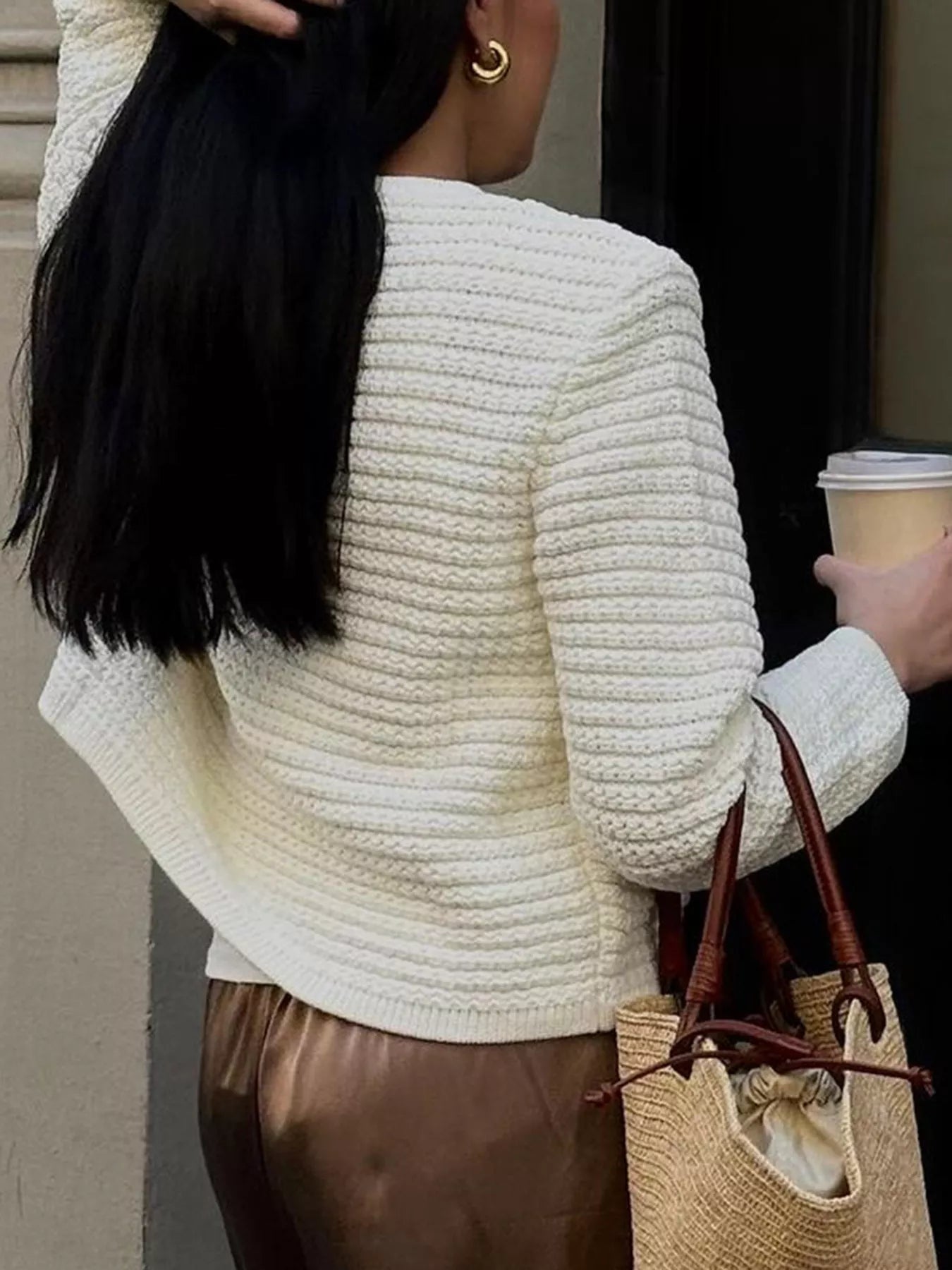 Button-Down Long Sleeve Cardigan Simply Love