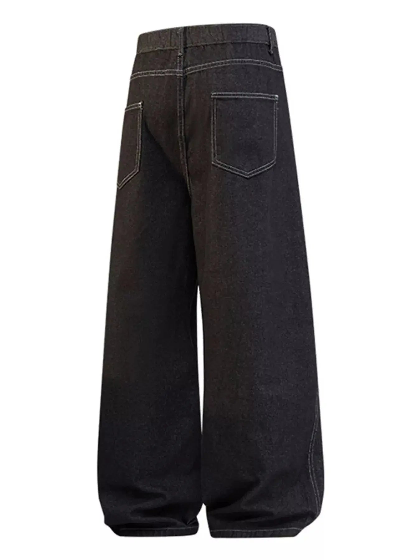 Mens Plus Size Wide Leg Jeans Dark Wash Denim Pocketed Simply Love