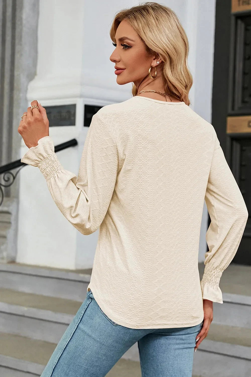 V-Neck Flounce Sleeve T-Shirt Coco’s Tee Boutique