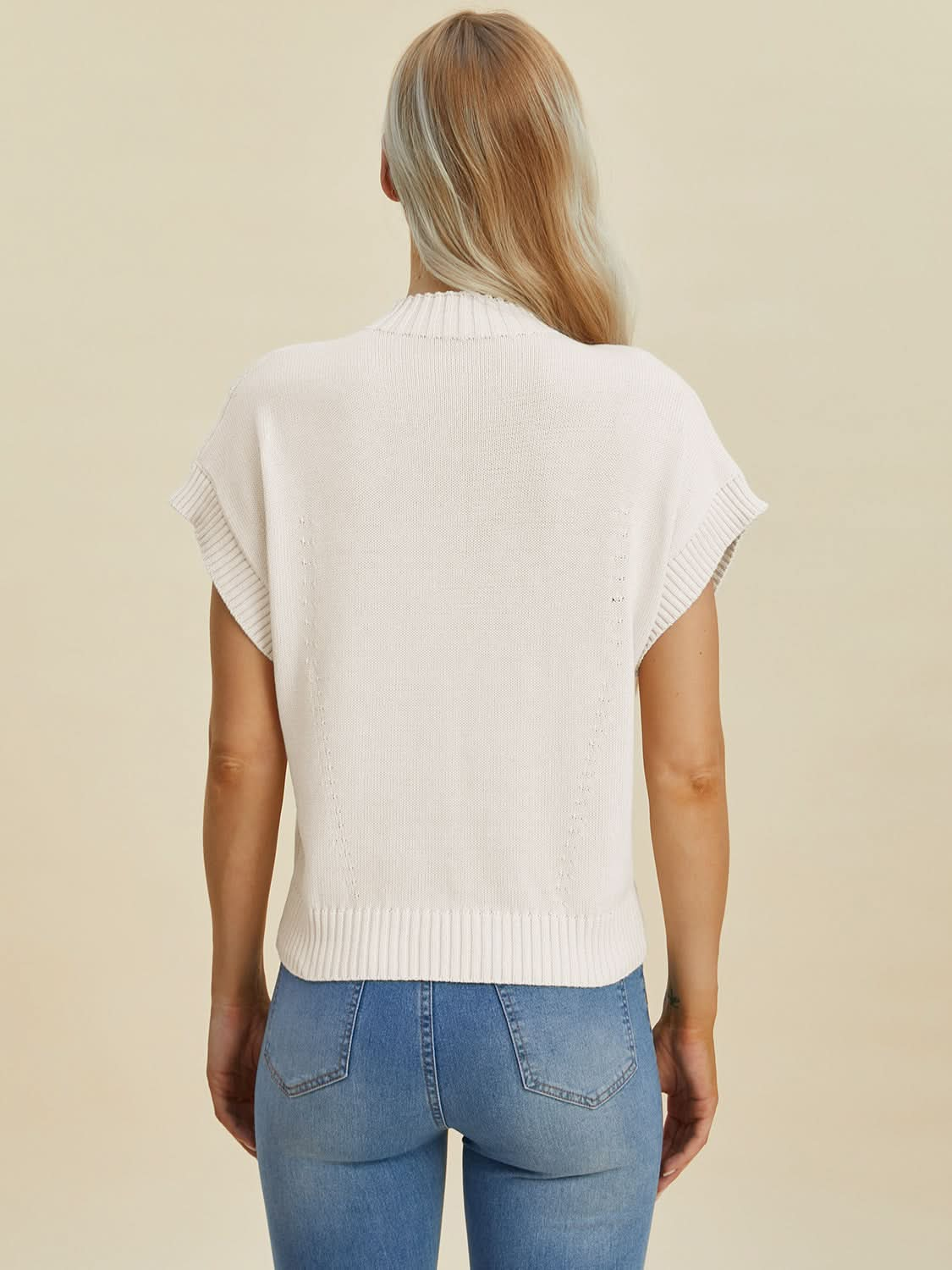 Double take mock neck sweater