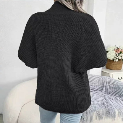 Open Front Lantern Sleeve Cardigan.