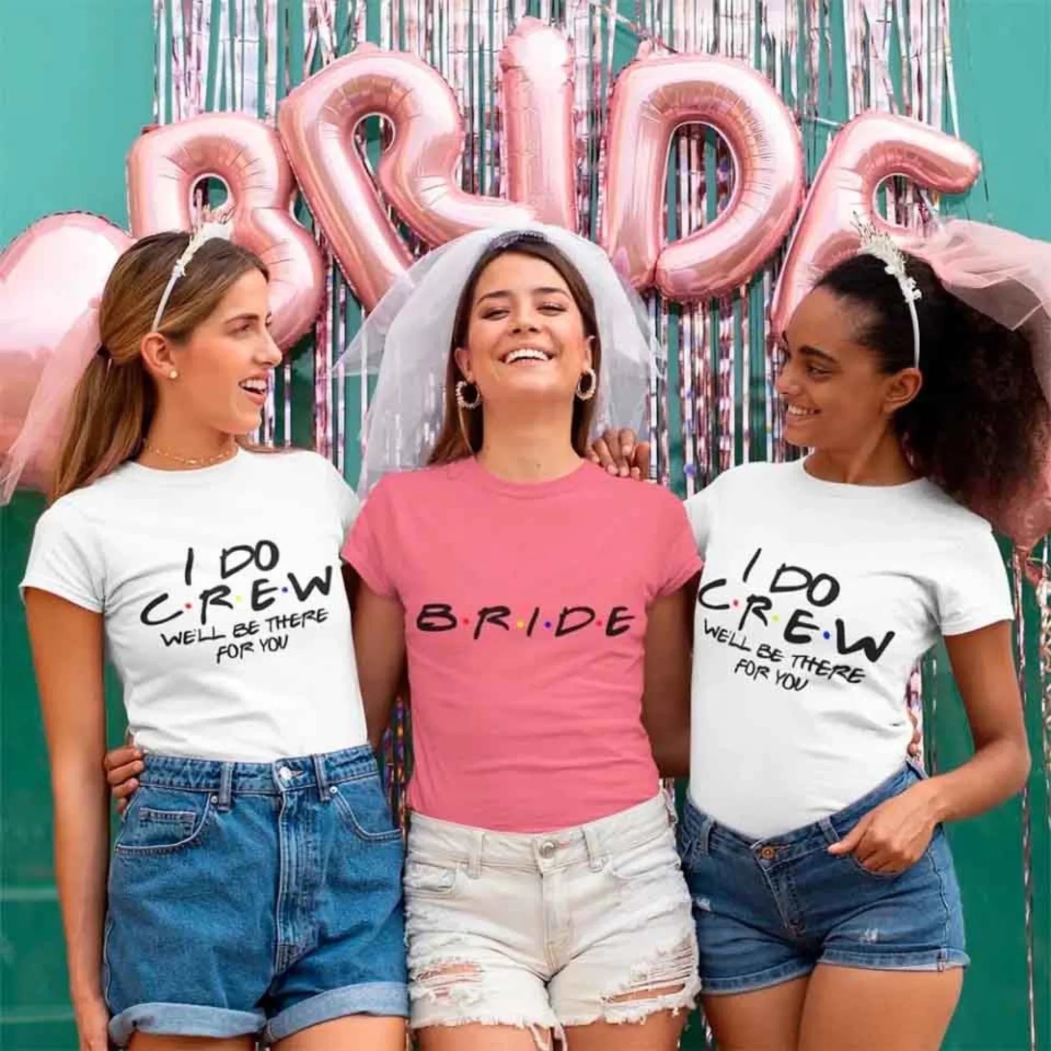 Adorb.co Bachelorette Party Shirts Bride I Do Crew V-Neck Tee, soft cotton blend for celebratory comfort.