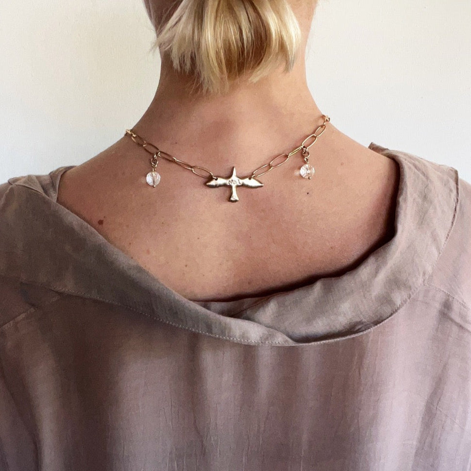 I Am Bird Long Chain Necklace Katia Designs