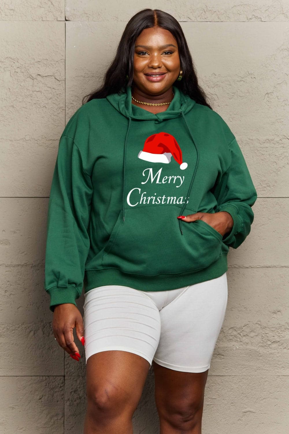 Simply Love Full Size MERRY CHRISTMAS Graphic Hoodie.