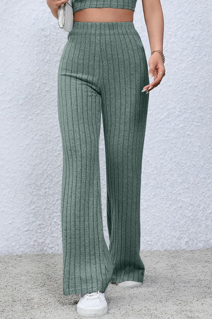 Elevate Your Wardrobe with Ribbed High Waist Flare PantsElevate Your Wardrobe with Ribbed High Waist Flare Pants
 Upgrade your style effortlessly with our Ribbed High Waist Flare Pants, the ultimate versatile piece designLove Salve Ribbed High Waist Flare PantsTIKTOK