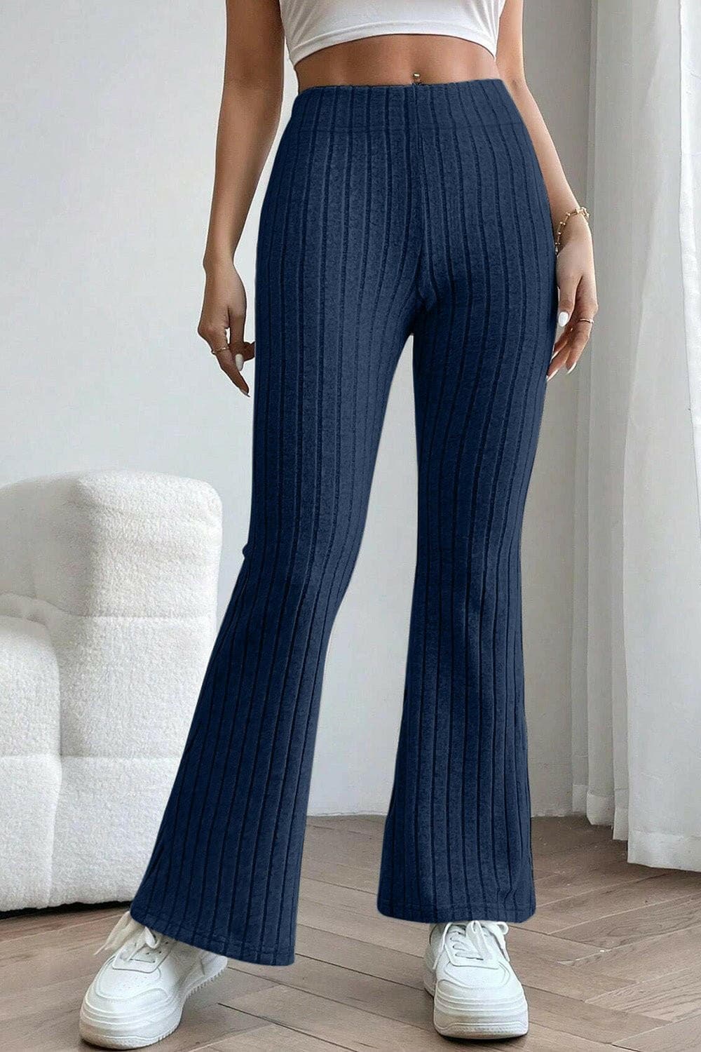 Elevate Your Wardrobe with Ribbed High Waist Flare PantsElevate Your Wardrobe with Ribbed High Waist Flare Pants
 Upgrade your style effortlessly with our Ribbed High Waist Flare Pants, the ultimate versatile piece designLove Salve Ribbed High Waist Flare PantsTIKTOK