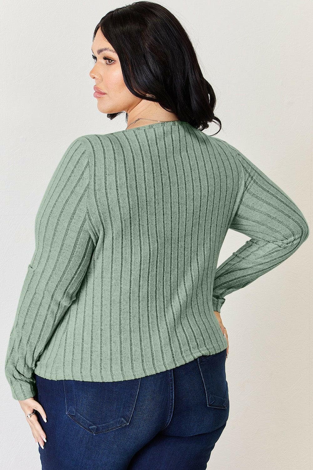 Basic Bae Full Size Ribbed Long Sleeve T-Shirt - Love Salve