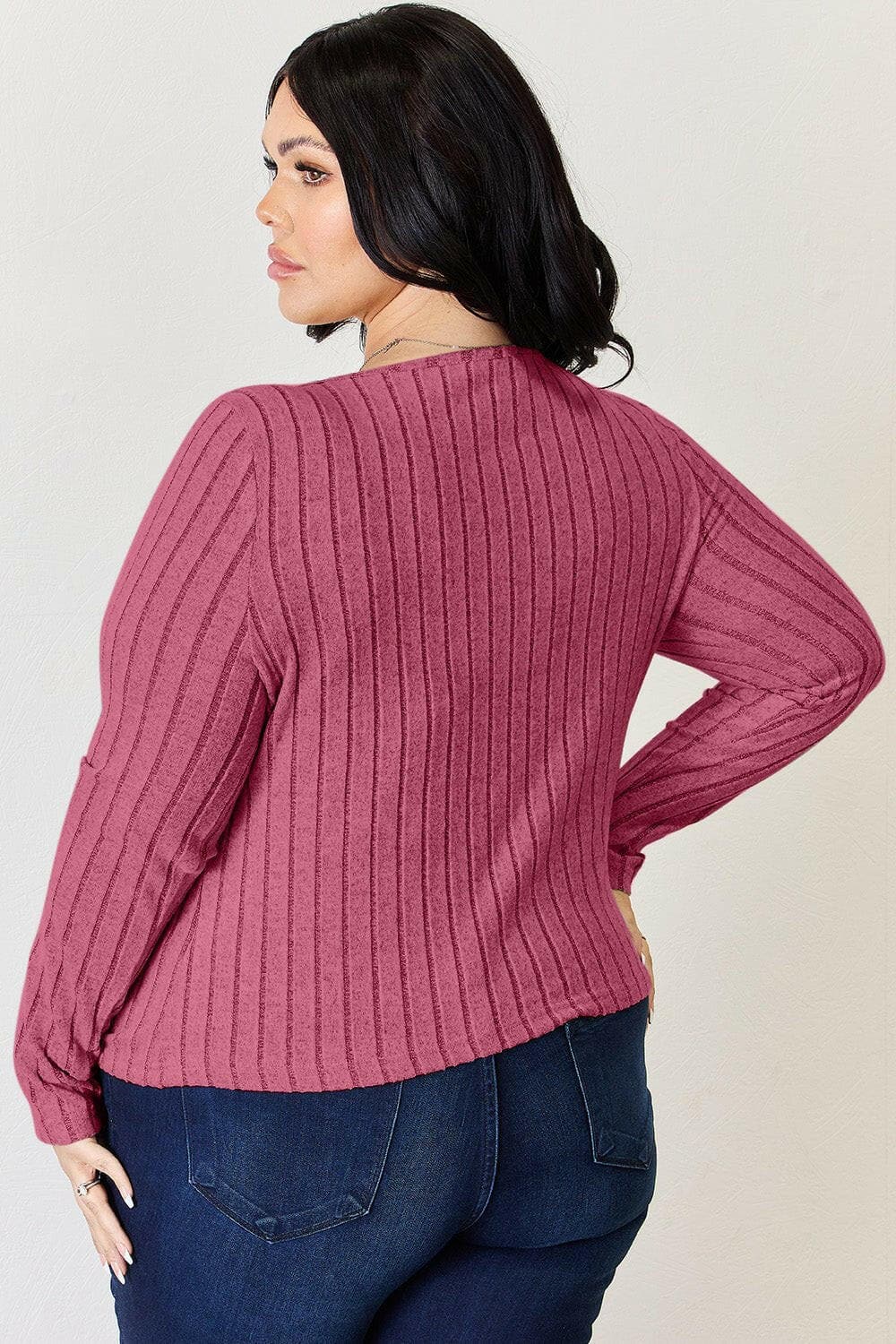 Basic Bae Full Size Ribbed Long Sleeve T-Shirt - Love Salve