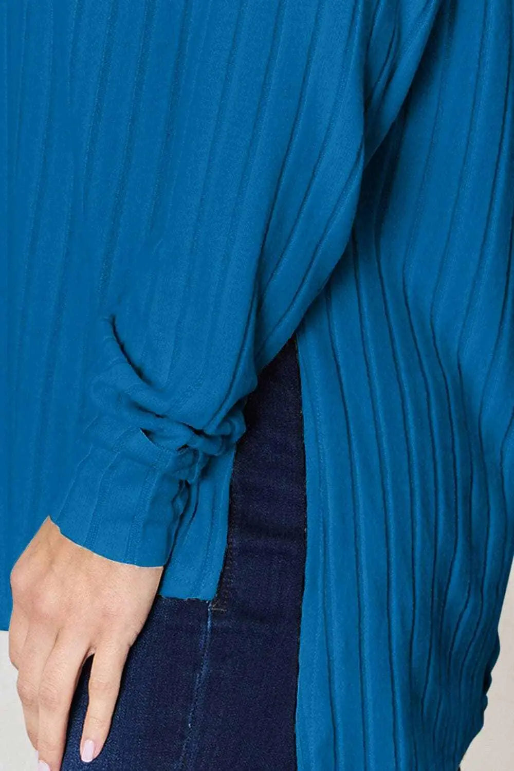 Chic ribbed round neck tee - Love Salve 
