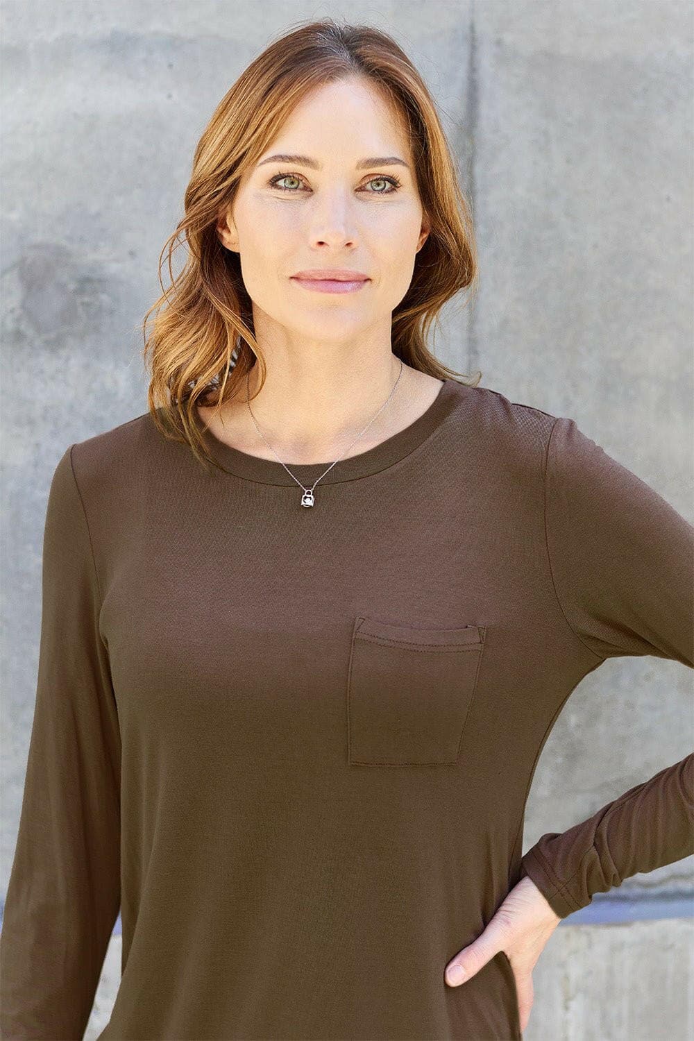 Basic Bae Full Size Round Neck Long Sleeve Top - Love Salve