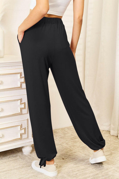 Basic Bae Full Size Soft Rayon Drawstring Waist Pants with Pockets - Love Salve