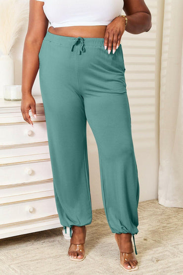 Basic Bae Full Size Soft Rayon Drawstring Waist Pants with Pockets - Love Salve