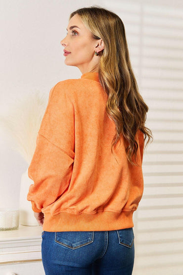 Basic Bae Round Neck Dropped Shoulder Sweatshirt - Love Salve