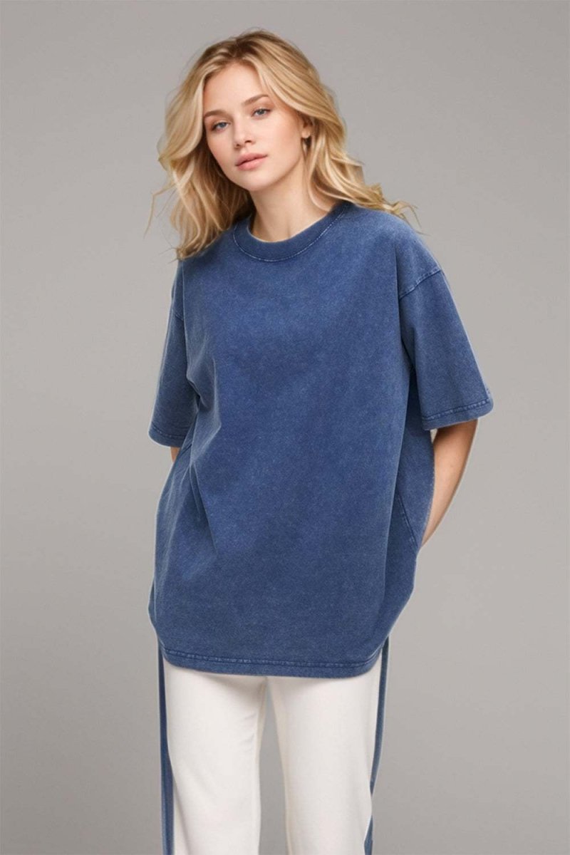 Basic Bae Round Neck Half Sleeve T-Shirt for Women - Love Salve