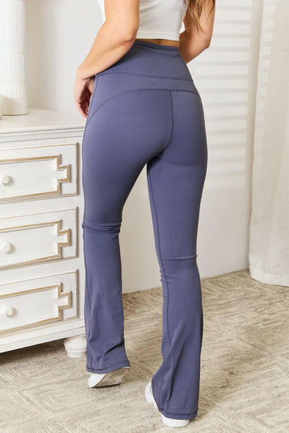 Basic Bae Wide Waistband Bootcut Sports Pants - Love Salve