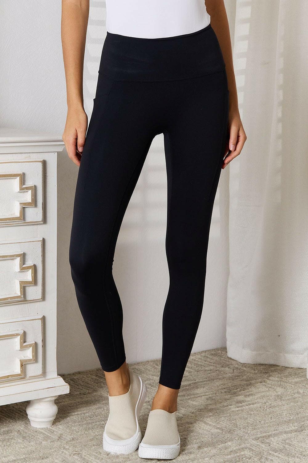 Basic Bae Wide Waistband Sports Leggings - Love Salve