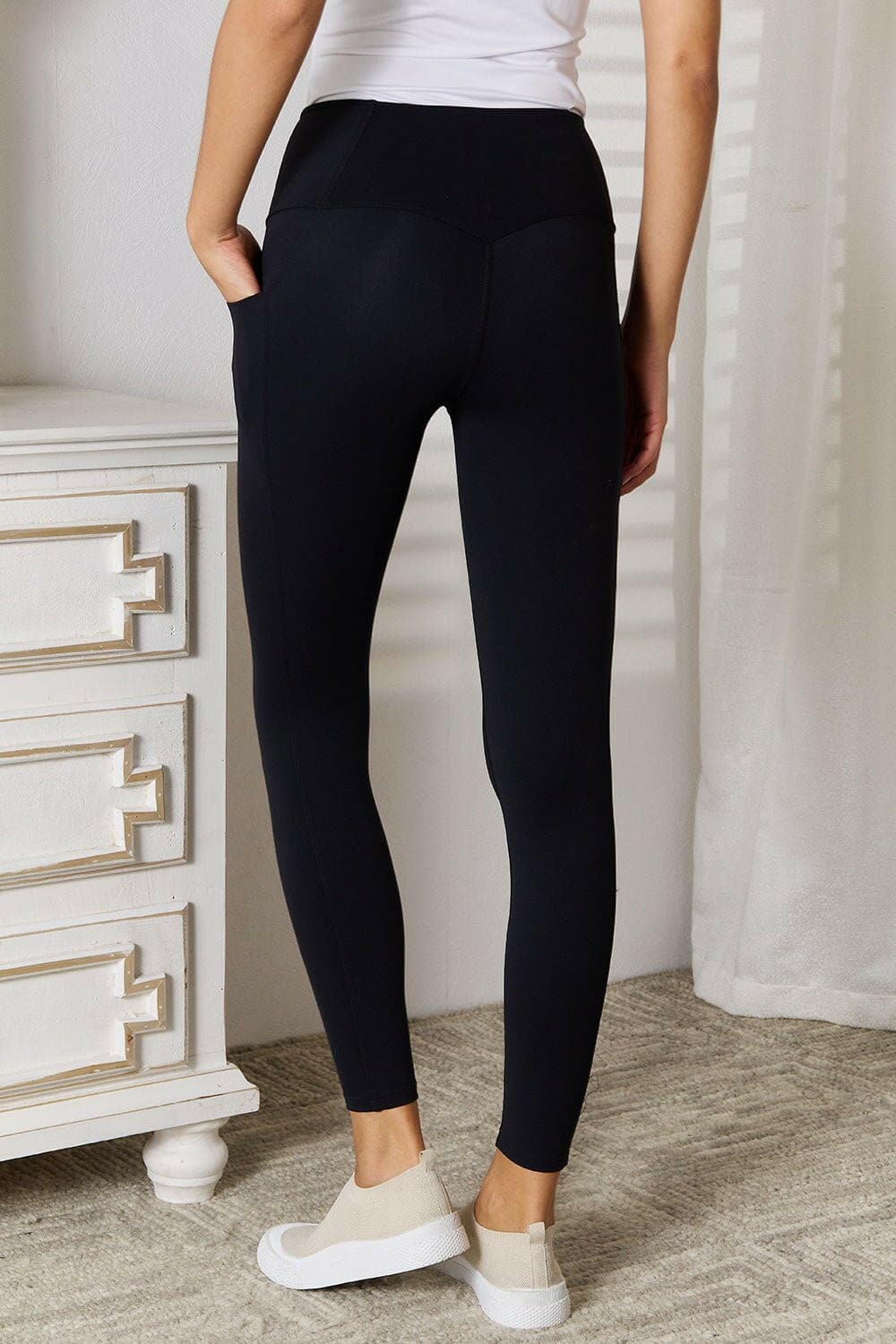 Basic Bae Wide Waistband Sports Leggings - Love Salve