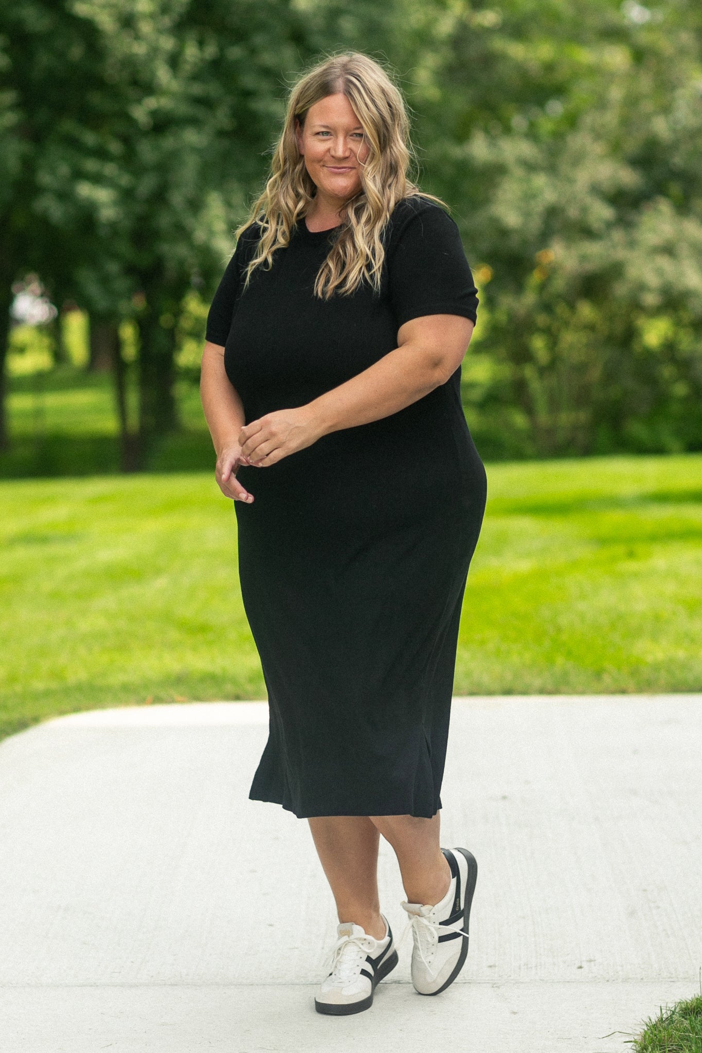 Baylor Ribbed T-Shirt Dress Inherit Co.