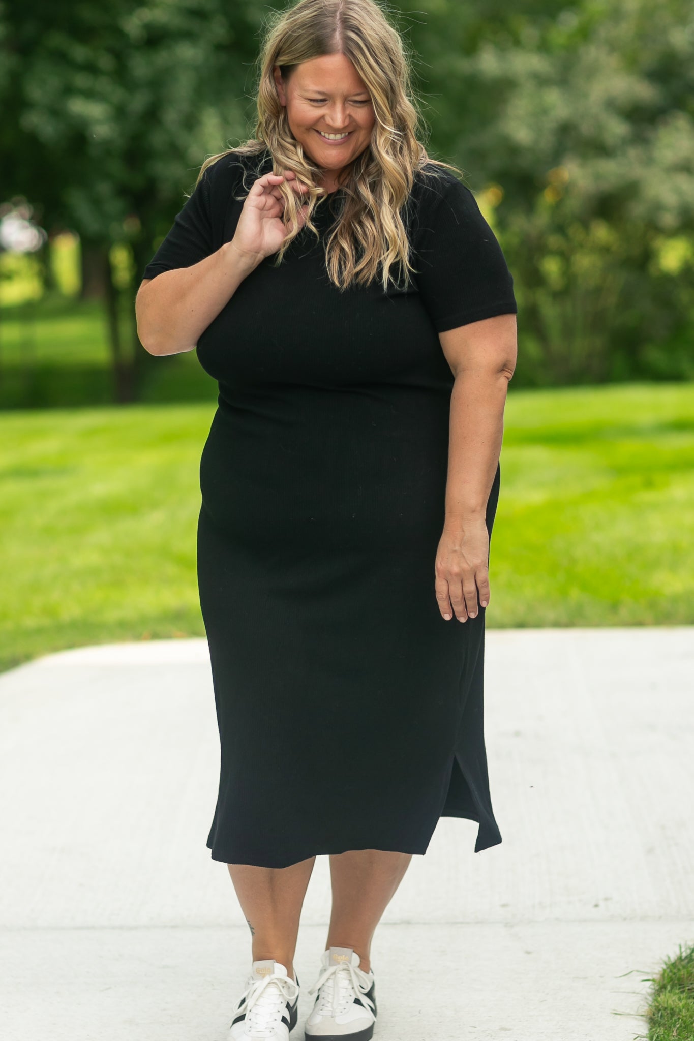 Baylor Ribbed T-Shirt Dress Inherit Co.